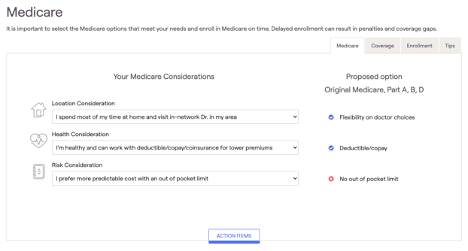 Medicare questions in RightCapital