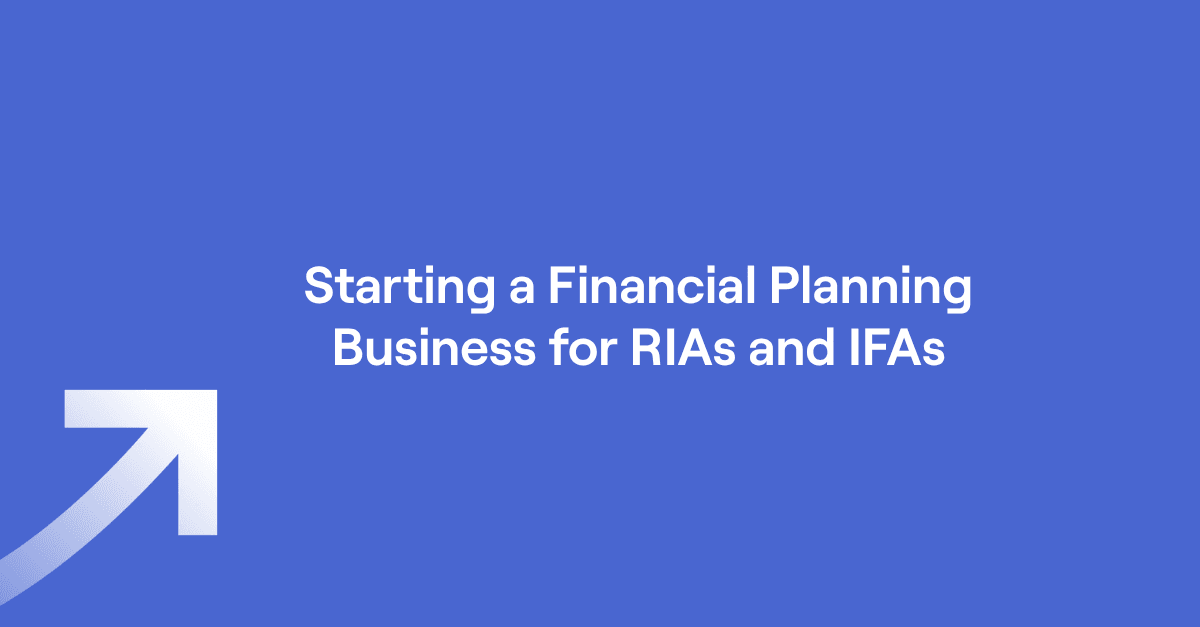 RightCapital arrow pointing to title of "Starting a Financial Planning Business for RIAs and IFAs"