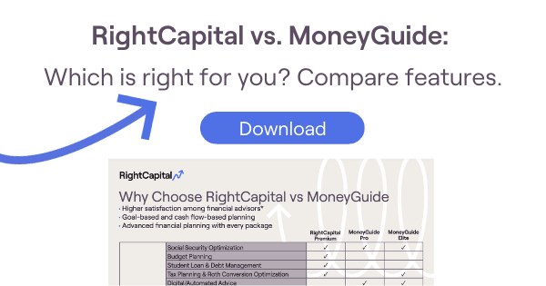 Click to download a comparison chart of RightCapital and MoneyGuidePro